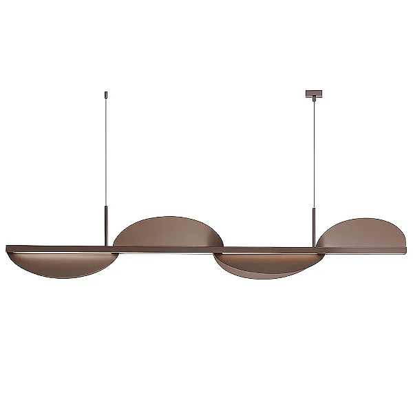 Pendente Interno Old Artisan PD-5968 em Alumínio – 4 Fitas LED 10W/m (300 mm cada) – 1300 x 140 x 220 mm – Acabamentos Pintado, Escovado ou Polido