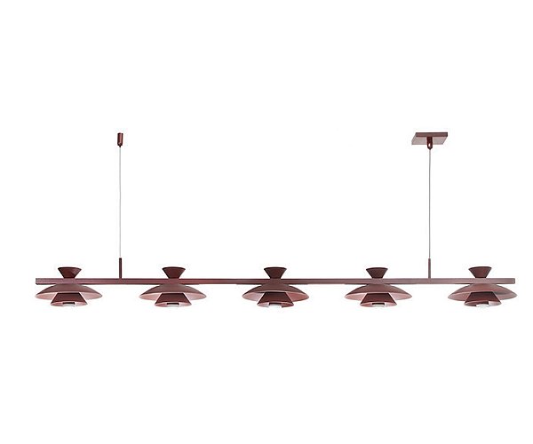 Pendente Interno Old Artisan PD-5977 em Alumínio Pintado/Escovado – 5 Lâmpadas MR11 5W – 1300 x 200 x 340 mm