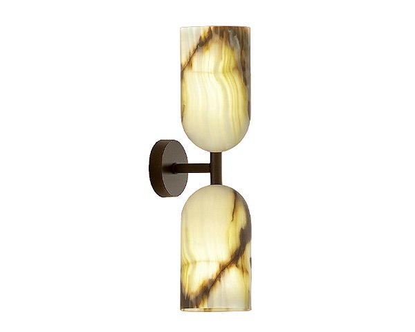 Arandela DNA Iluminação A0602 Due – Ø7 × 30 cm – Ônix – Para 2 Lâmpadas G9