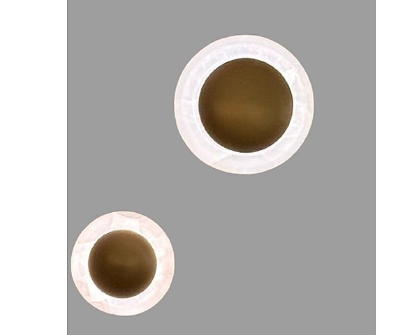 Arandela DNA Iluminação Kálida Ø10 ARA-001-ROCHA – LED 2W 3000K – Rocha Selenita – Pintura