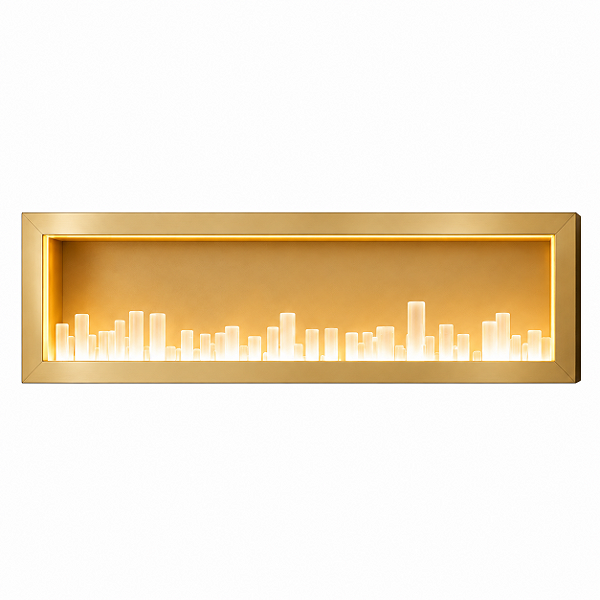 Arandela DNA Iluminação Arch 90 ROCHA-ANG-90 – LED 30W – Rocha Selenita – Pintura