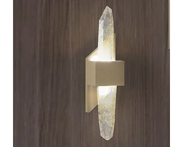 Arandela DNA Iluminação Prisma QTZO-ARA-2CR – LED 4W – Quartzo – Pintura