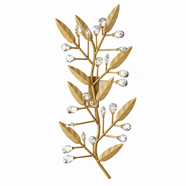 Arandela DNA Iluminação Valenssa VALENSSA-ARA-AC – 40 × 90 cm – Ágata Cristal – 6 Lâmpadas G9 – Pintura
