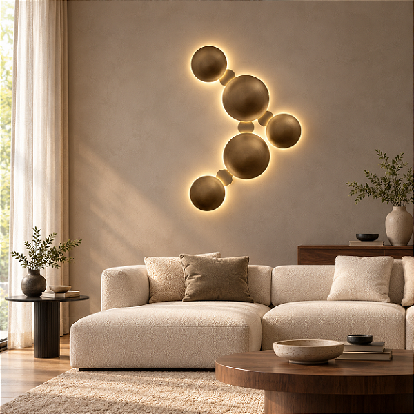 Conjunto DNA Iluminação Iara Lunares – 2× Ø29 LED + 3× Ø22 LED + 4× Ø11 – 3000K – 50W