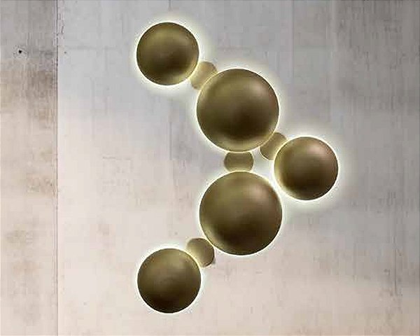 Conjunto DNA Iluminação Iara Lunares – 2× Ø29 LED + 3× Ø22 LED + 4× Ø11 – 3000K – 50W