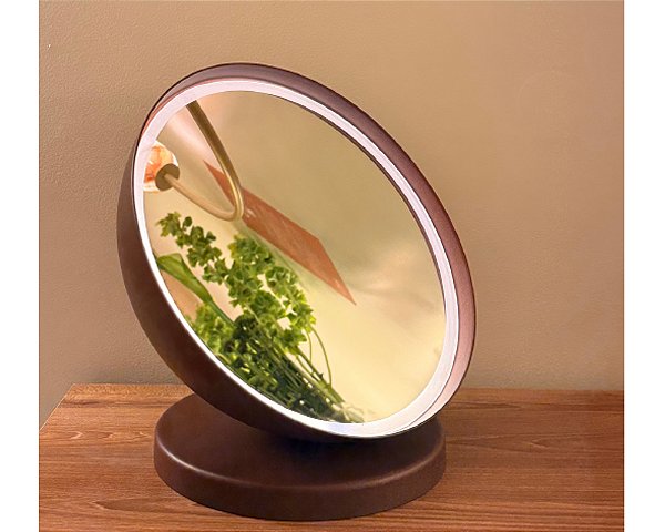 Espelho DNA ES1504 Ø30 cm – Meia Esfera para Bancada – LED 14W | Linha Re-Dome