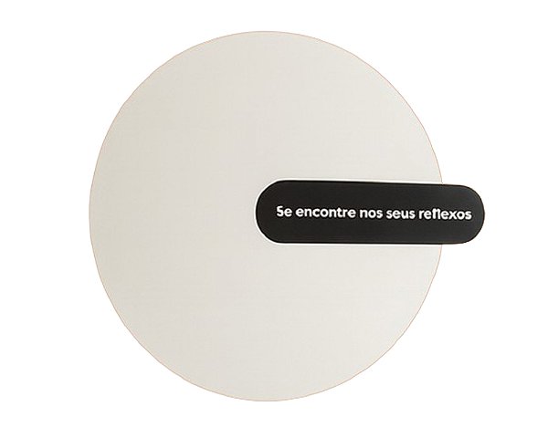 Espelho DNA Iluminação ES0102 Reflexões – Redondo Ø80 cm – Luz Indireta LED 36W 3000K – Modelo 2