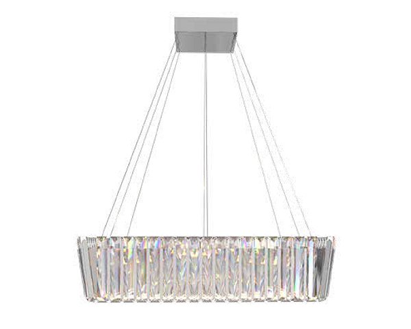 Lustre DNA Iluminação Arcadi Quadrado ARC-QU60 – 60 × 20 cm – LED 3000K 65W – Pendente