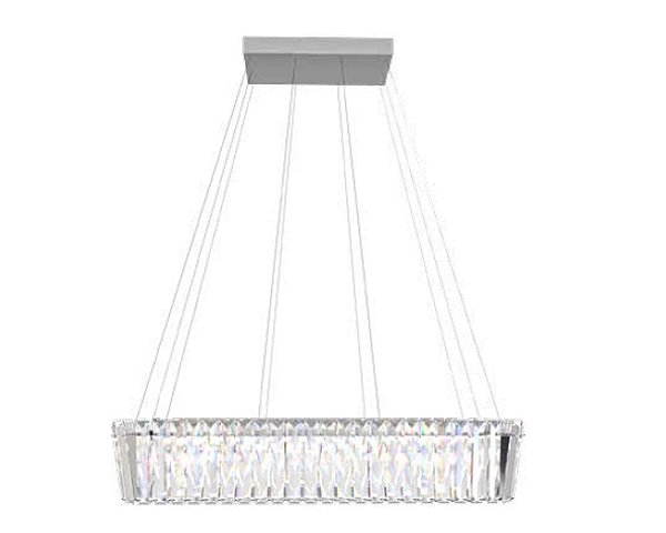 Lustre DNA Iluminação Arcadi Retangular ARC-RT100X60 – 100 × 60 × 20 cm – LED 3000K 96W – Pendente