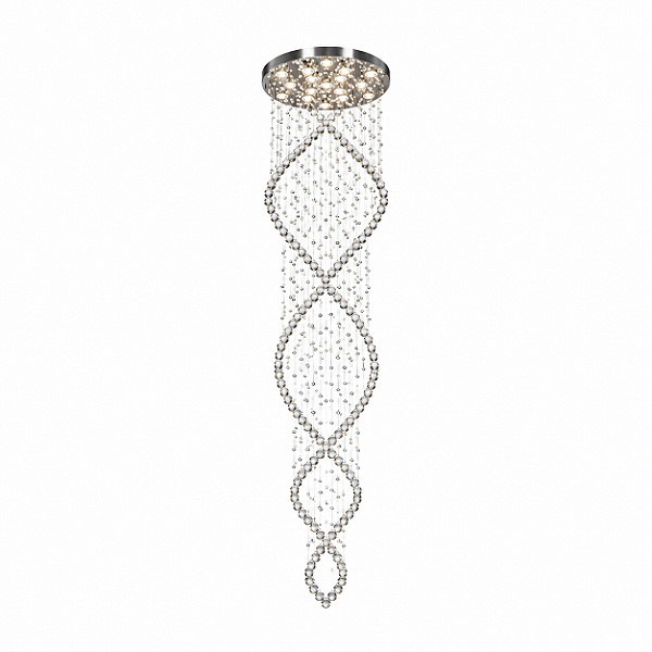 Lustre DNA Iluminação Classic DNA40-2-0M-SM – Ø40 cm Small – 5× GU10 – 2,0 m Altura (Slim)
