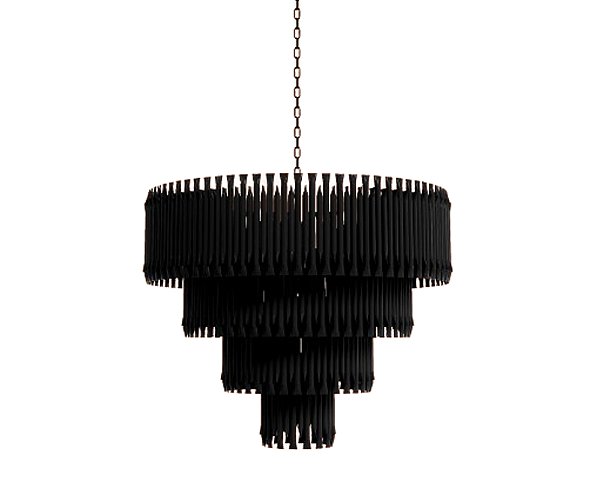 Lustre DNA Iluminação Eisen-60-2 – Redondo 60 cm – 2 Aros – 47 cm Altura – Tubos Metálicos – LED 82W 3000K – Pendente 1 m