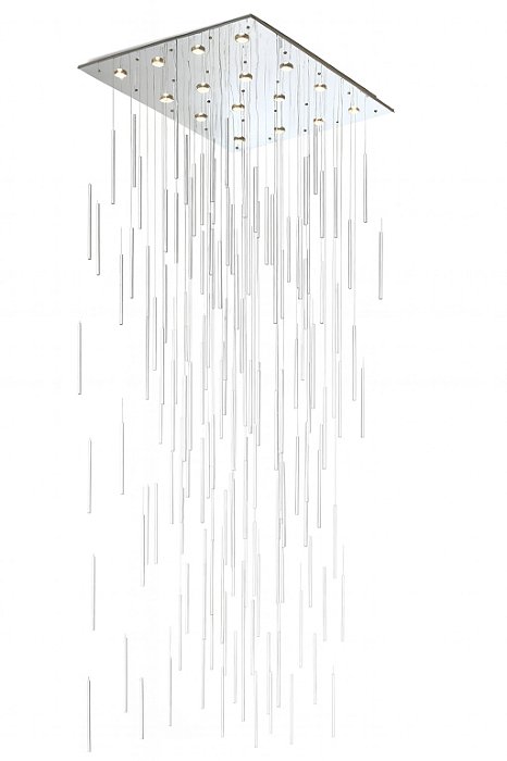 Lustre DNA Iluminação Garoa GAROA-RT120X90-2-5M – 120 × 90 cm – 16× GU10 – Tubos 30 cm – 2,5 m Altura