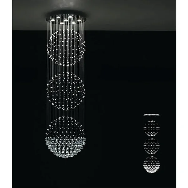 Lustre DNA Iluminação Hélice ESP-60-3-0M – Ø60 cm – 9× GU10 – Espiral 3 m Altura