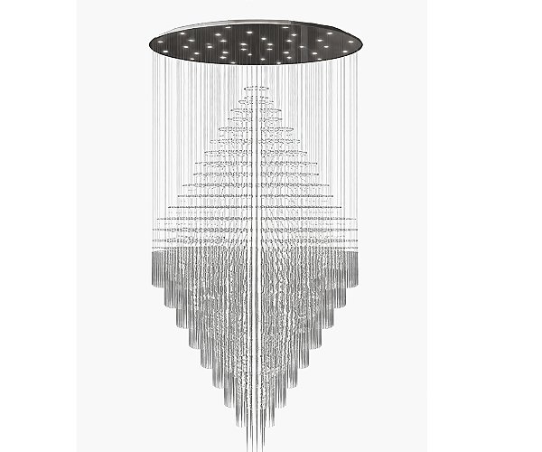 Lustre DNA Iluminação Tulipa TLP-100 – Ø100 cm – 16× GU10 – Tubos 2,5 m