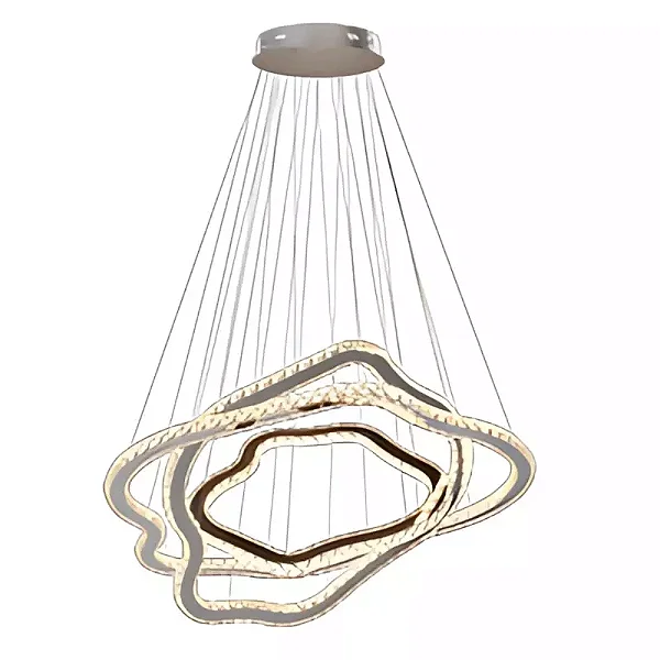 Pendente DNA Iluminação Aliança Orgânica 100/80/60cm ALORG-100-3-SL – 95W – 3000K – Slim – 3 Alianças
