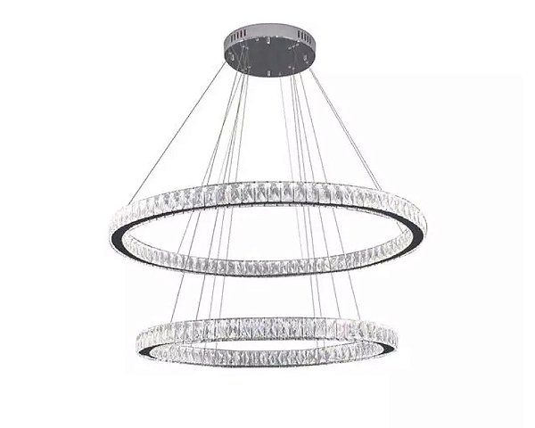 Pendente DNA Iluminação Aliança Redonda Slim ALR-80-2-SLIM – Duas Argolas Ø80/60 cm – LED 3000K 54W