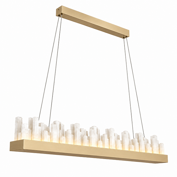 Pendente DNA Iluminação Horizon Slim Quartzo 100cm QTZO-PD-SL-LIN100 – LED 30W – Cristal – Pintura