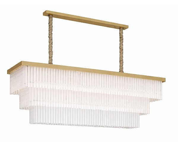 Pendente DNA Iluminação Passarela Felsen 120×40cm ROCHA-RT-120X40-2 – 2 Aros – 10 Lâmpadas E14 – Rocha – Pintura