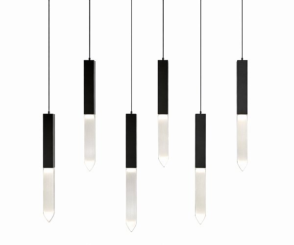 Pendente DNA Iluminação Sky PEND-ROCHA-SKY3 – 150 × 125 cm – 3 Lâmpadas Mini GU10 – Rocha Selenita – Pintura ou Chapa Inox
