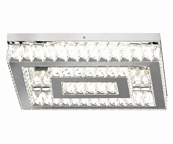 Plafon DNA Iluminação Aliança Quadrada PLAF-ALQU40-2 – Duas Argolas 40/20 cm – LED 3000K 33W