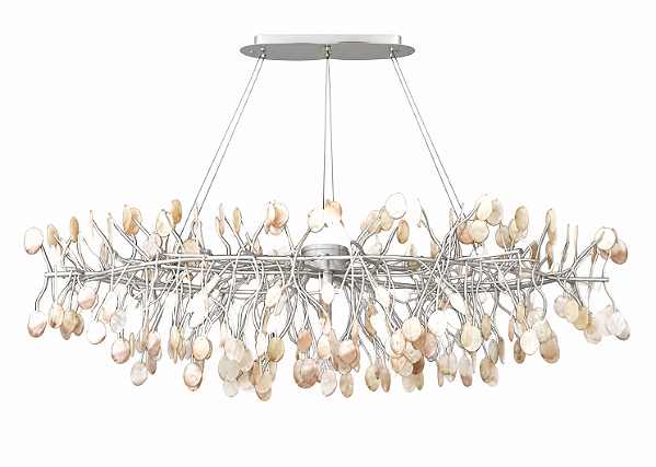 Plafon DNA Iluminação Branch Ágata Cristal 100cm BRANCH-100-AC-PL – 10 Lâmpadas E14 – Redondo – Galhos