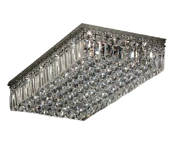 Plafon DNA Iluminação RTPB-80X40 – 80 × 40 cm – 10× G9 – Placas e Bolas – 15 cm Altura