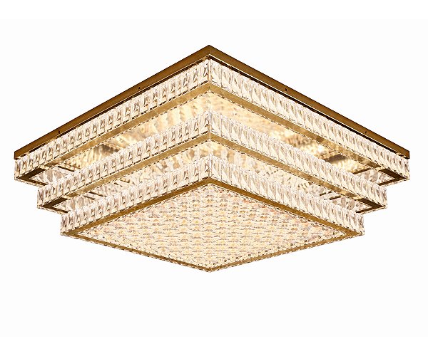 Plafon DNA Iluminação Wedding Redondo PLAF-ALR60-3-DG – Ø60/50/40 cm – LED 3000K – 57W – Degrau com Pião 30 mm