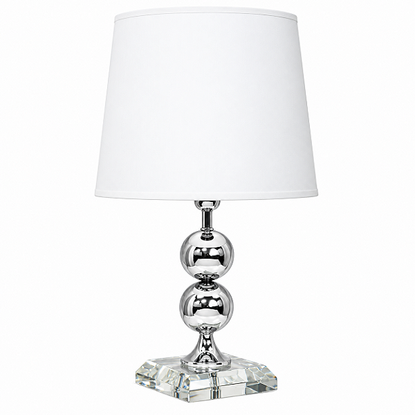 (Latão - Especiais) Abajur Mesa Golden Art M703LT 2 Bolas em Metal com Base Quadrada em Latão e Lâmpada E27 52cm