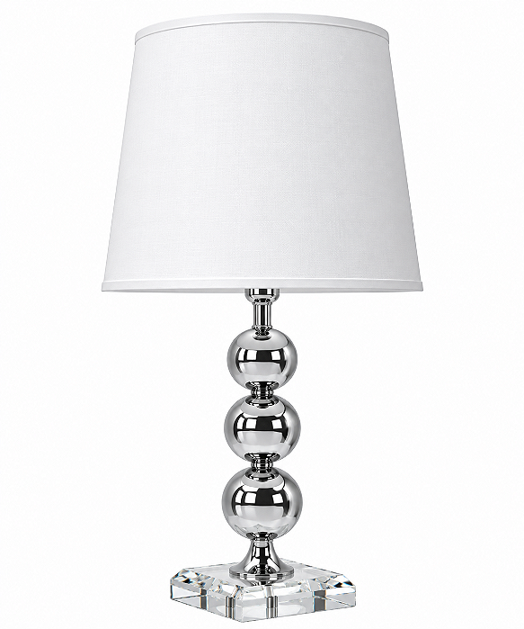 (Latão - Especiais) Abajur Mesa Golden Art M702LT 3 Bolas em Metal com Base Quadrada em Latão e Lâmpada E27 60cm