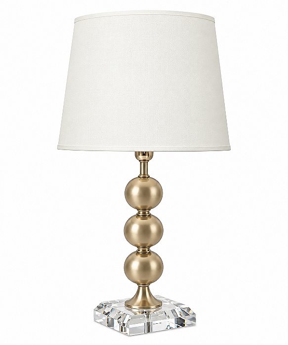 (Pintura) Abajur Mesa Golden Art M702PI 3 Bolas em Metal com Base Quadrada Pintura e Lâmpada E27 60cm