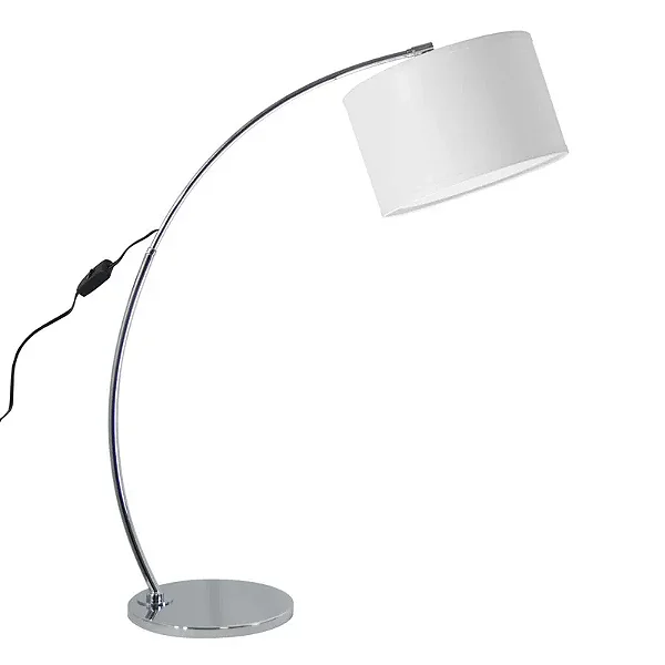 Abajur de Mesa Golden Art Arco com Deslocamento de 54cm em Aço Inox e Lâmpada E27 55cm M950AC