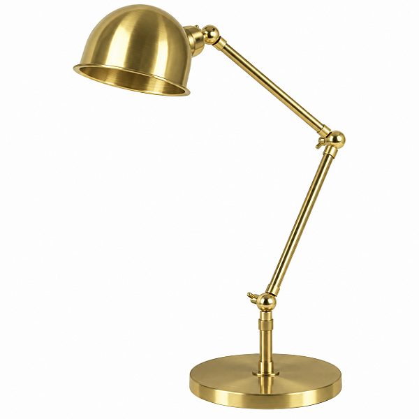 (Latão - Especiais) Abajur Mesa Golden Art Baboo Braço de 20cm e 2 Articulações Altura Média 50cm M1060-20-207LT