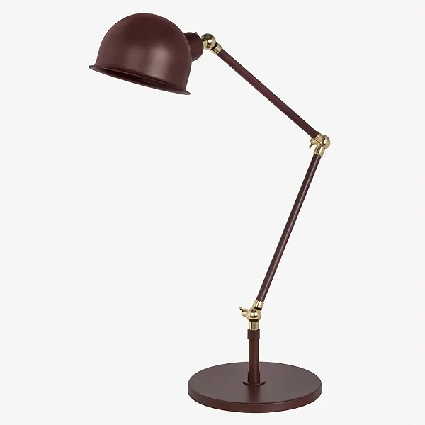 Abajur de Mesa Golden Art Baboo com Braço de 20cm e 2 Articulações em Pintura e Lâmpada E27 Altura Média 50cm M1060-20-207PI