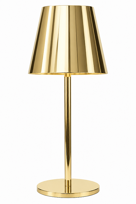 (Latão - Especiais) Abajur Mesa Golden Art Didi M903LT Cúpula em Latão e Lâmpada E27 46cm