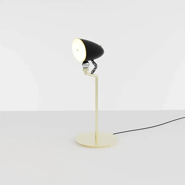 Abajur de Mesa Golden Art Mag Lum com 1 Foco LED 6W em Aço e Latão M2433LTPI