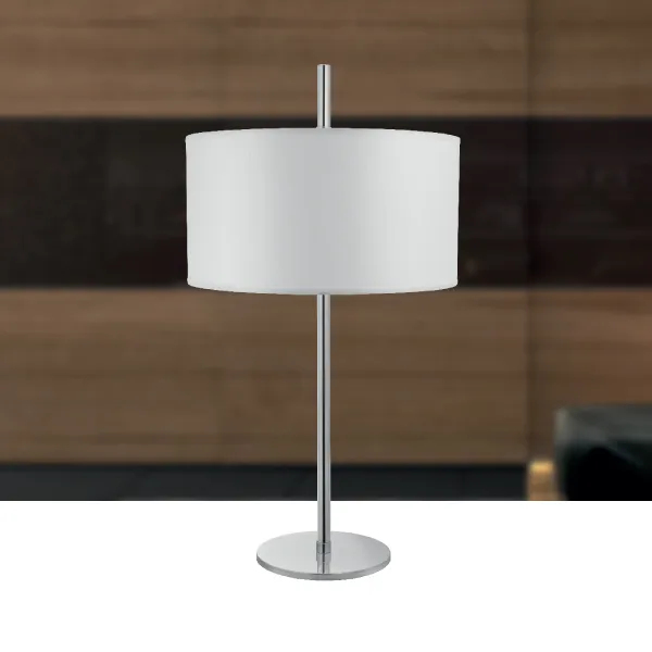 Abajur de Mesa Golden Art Marriot com Haste Reta em Latão e 2 Lâmpadas E27 72cm M717LT