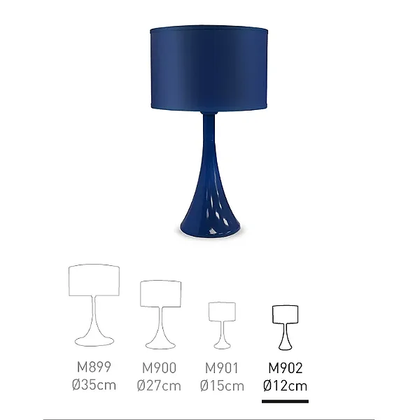 Abajur de Mesa Golden Art Mistt com Base Ø15cm Pintada e Cúpula em Tecido E27 40cm M901PI