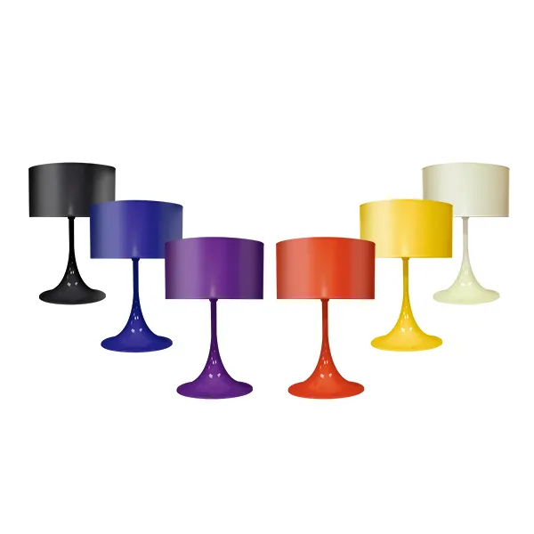 Abajur de Mesa Golden Art Mistt com Base Ø27cm Pintada e Cúpula em Plástico E27 62cm M900PI