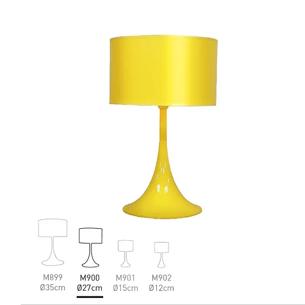 Abajur de Mesa Golden Art Mistt com Base Ø27cm Pintada e Cúpula em Plástico E27 62cm M900PI