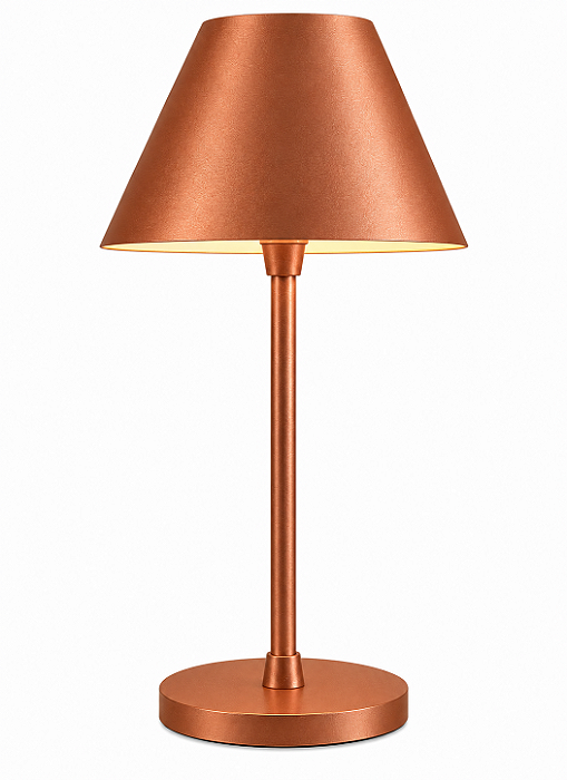 (Pintura) Abajur Mesa Golden Art M671-549PI Pirulito 43 Cúpula Alumínio e Lâmpada G9 52cm