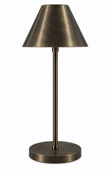 (Latão - Especiais) Abajur Mesa Golden Art M672-549LT Pirulito 53cm Cúpula Alumínio Lâmpada G9 62cm