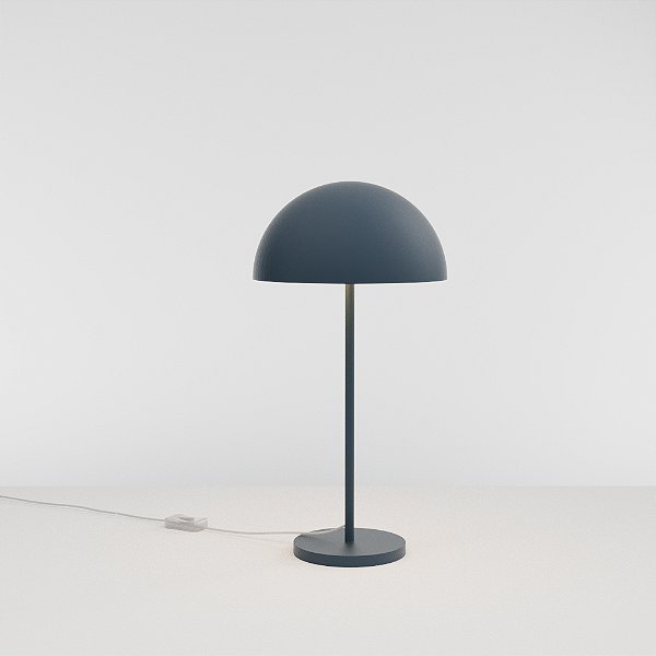 Abajur de Mesa Golden Art Sfera com Cúpula Ø25cm em Alumínio Pintado e 2 Lâmpadas G9 49cm M800-25PI