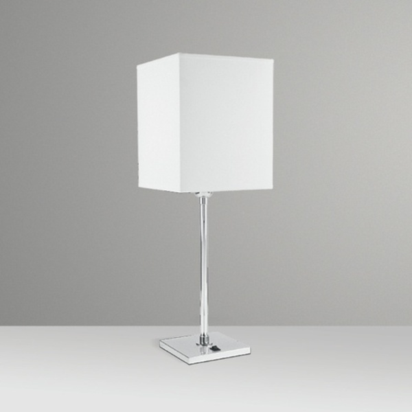 Abajur de Mesa Golden Art Slim Palito 38 em Latão com Haste Fixa, Base Quadrada com Interruptor e Lâmpada E27 60cm M619LT