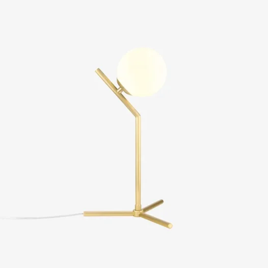 Abajur de Mesa Golden Art Tridoz com Acabamento em Pintura e 1 Soquete G9 38cm M1921PI