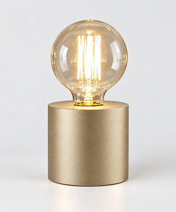 (Pintura) Abajur Mesa Golden Art Tube M4009PI Ø 10cm e Soquete E27 9cm
