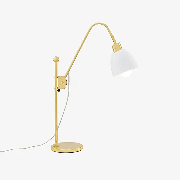 Abajur de Mesa Golden Art Volts Telescópico com Pintura em Aço e Alumínio e Lâmpada E27 Altura Máxima 73cm M668PI