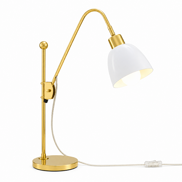 (Latão Especiais) Abajur Mesa Golden Art M668LT Volts Telescópico E27 Altura Máxima 73cm