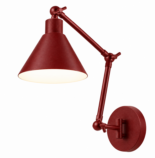 (Pintura) Arandela Baboo Golden Art P1060-20-411PI com Braço de 20 cm, Duas Articulações | E27