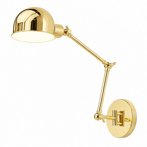 (Latão - Especiais) Arandela Baboo Golden Art P1060-20-207LT Braço de 20 cm e Duas Articulações | E27