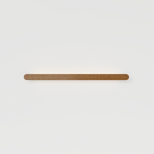 Arandela Barra Linear Golden Art 130 cm com Tubo LED T8 120 cm e Acabamento em Madeira P620-130MD